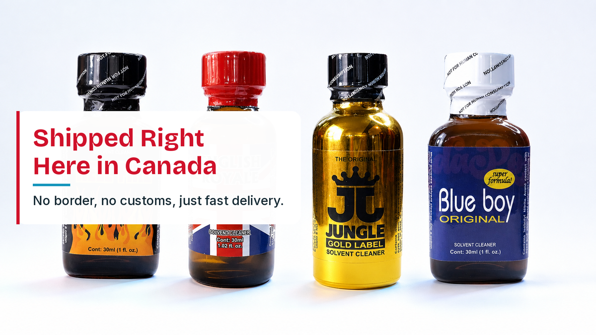 Poppers shipped from within Canada